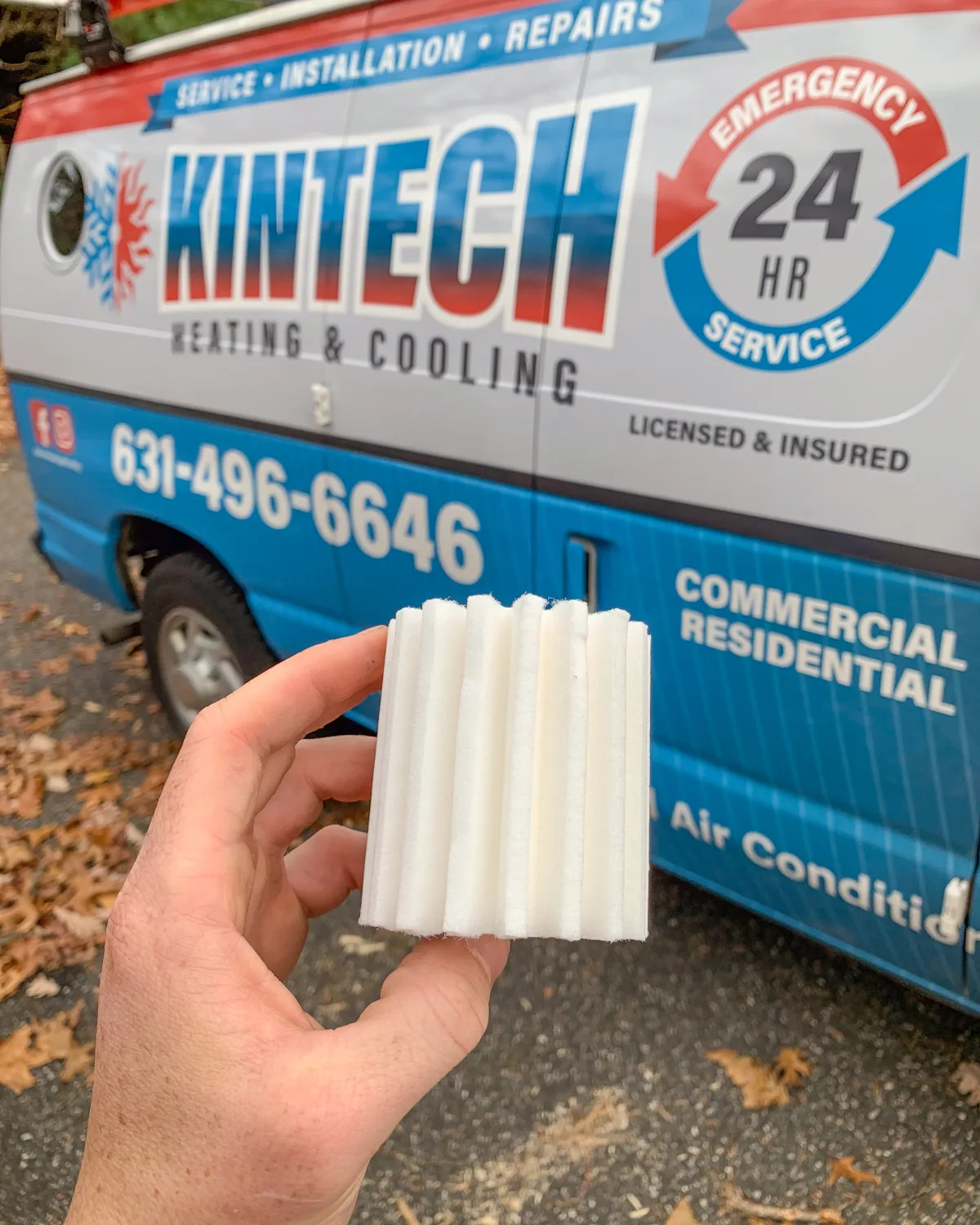 The same cartridge filter, new and clean