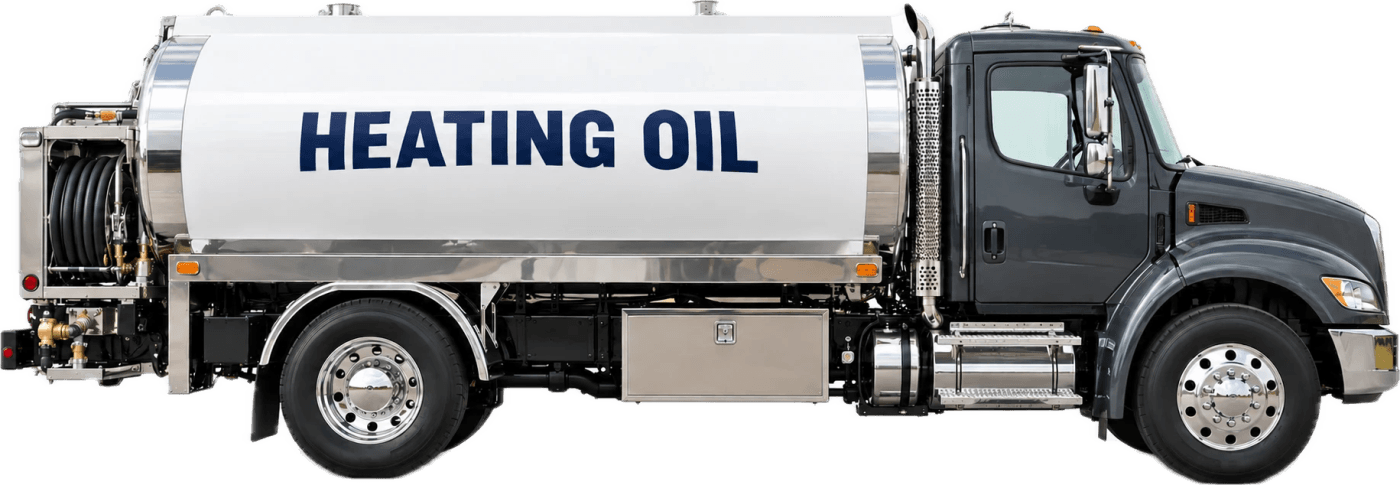 A heating oil delivery truck