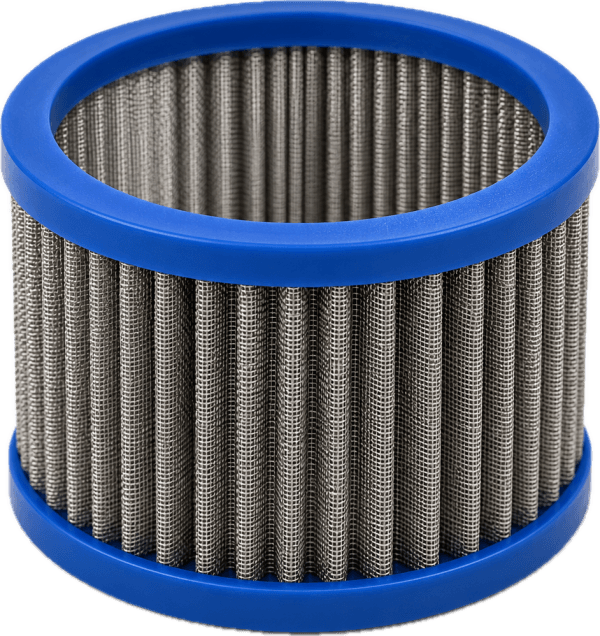 A new oil pump strainer: a stainless mesh screen with blue rims
