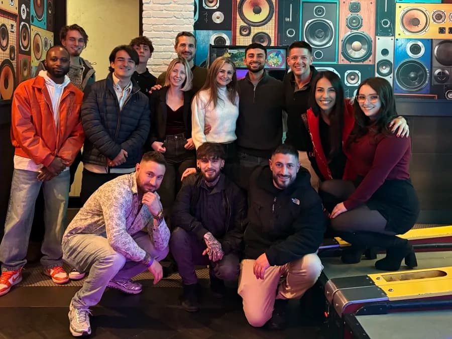 The Kintech team, office and technicians together, on a holiday outing
